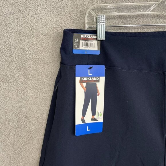NEW Kirkland Signature Women's L  Ankle Pants Navy Blue Polyester - Picture 9 of 10